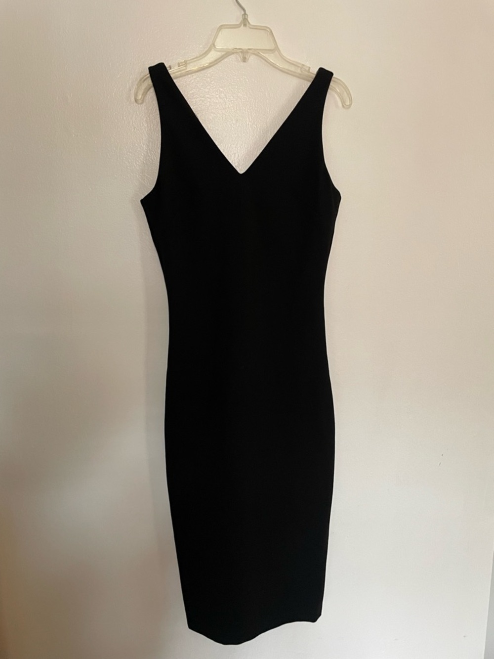 White House Black Market Black V-Neck Bodycon Dress